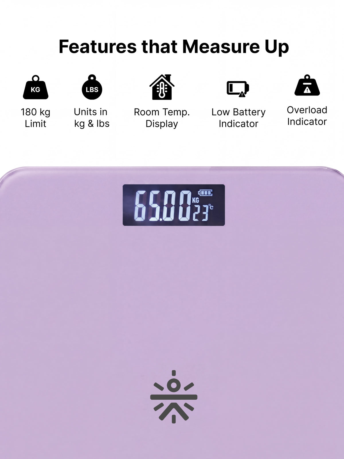 Cult Active body Weighing scale, LCD display, Weight Machine, 180 Kg, Batteries included, Tempered Glass Platform, Ideal for Home Use, Pink