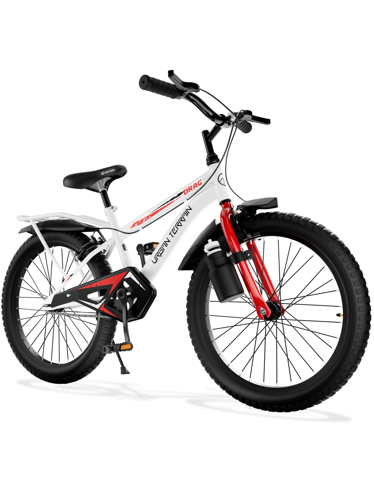 Urban Terrain Drag 20T Single Speed Kids Cycle, White