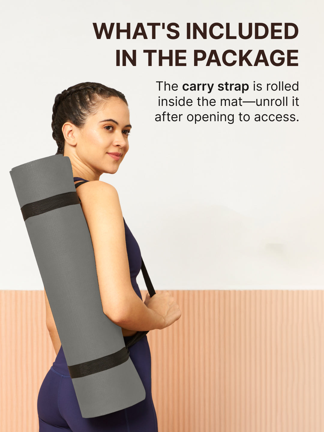 CULT EVA Yoga Mat 6mm with Carry Strap Dual Color Lavender, Anti-Slip, Lightweight & Durable Exercise Mat for Yoga, Pilates, Meditation, Gym & Home Workouts