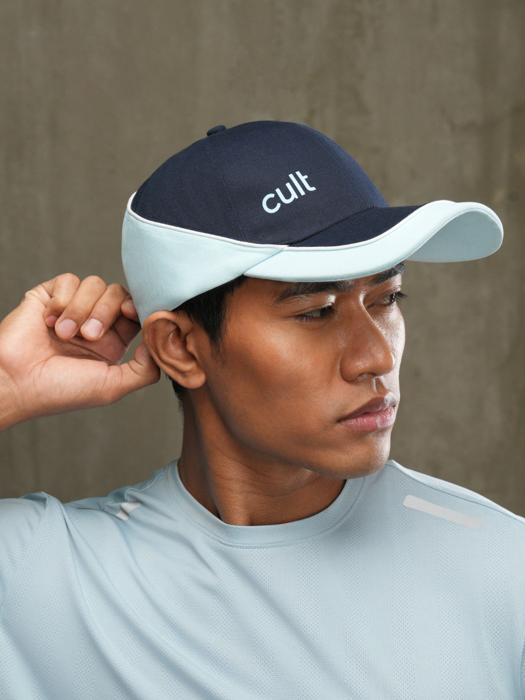 cult Colour Block Cap Navy and Sky Blue- Unisex Adjustable Cap for Men & Women