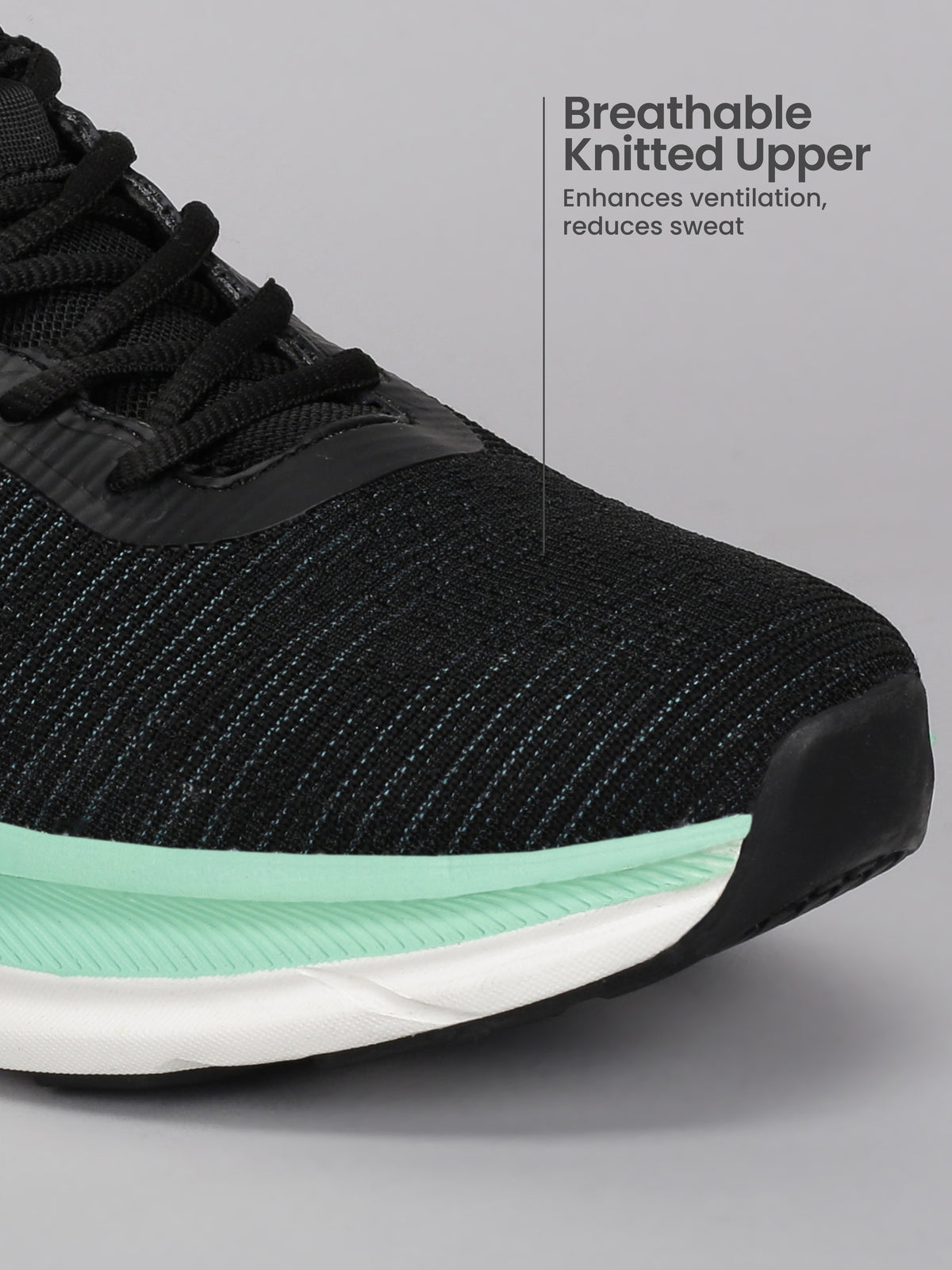 cult Men's Flytor Running Shoes - Black/Sea Green
