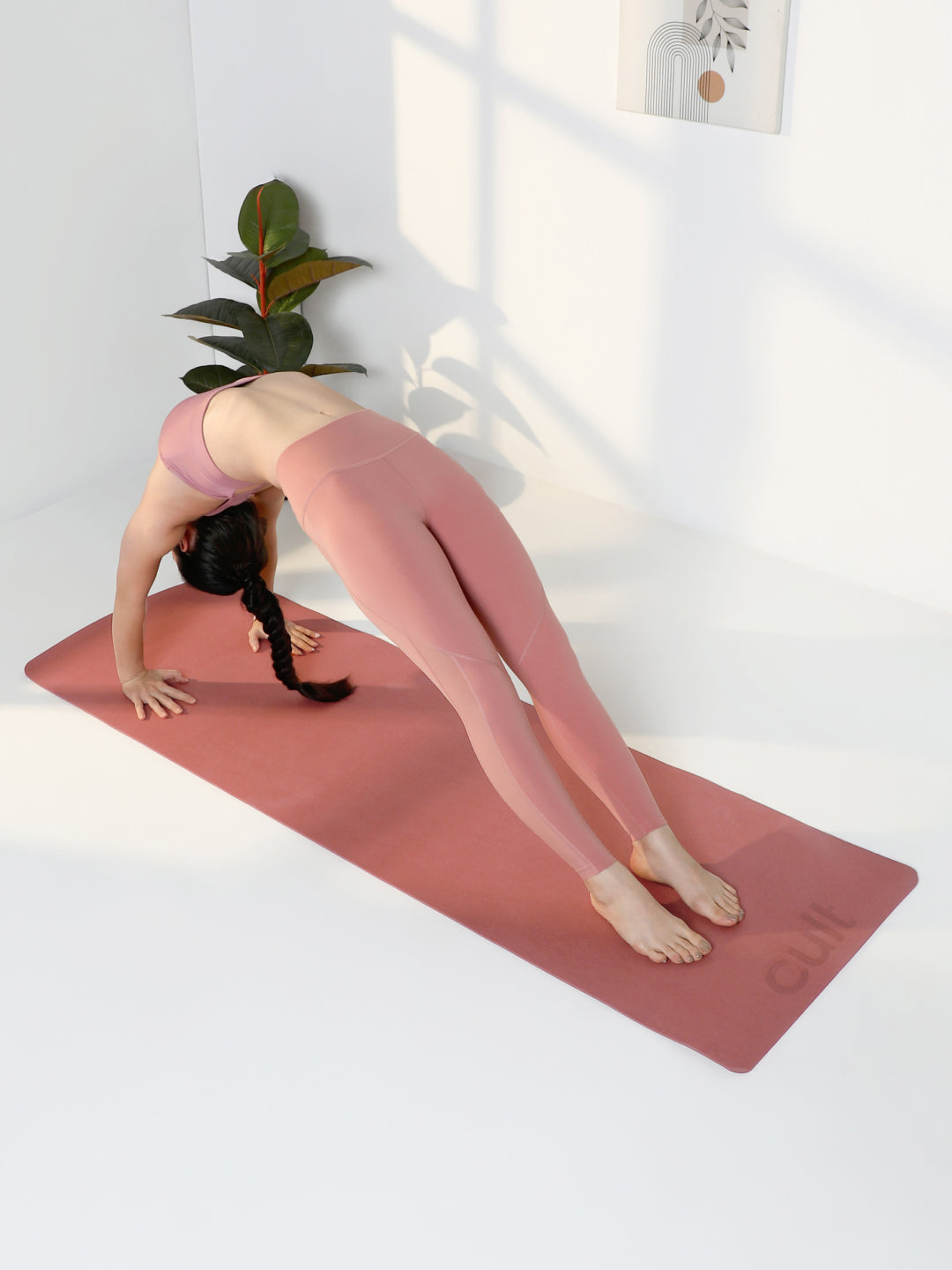 Cult Yoga Mat EVA 5mm with Carry Strap Non-Slip, Cushioned, Sweat-Resistant, Eco-Friendly Workout Mat for Home Gym & Fitness Brick