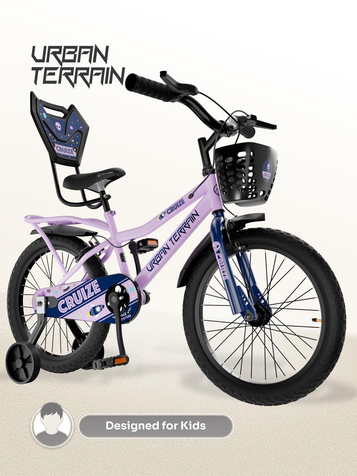 Urban Terrain Cruize 20T Single Speed Kids Cycle, Lavender