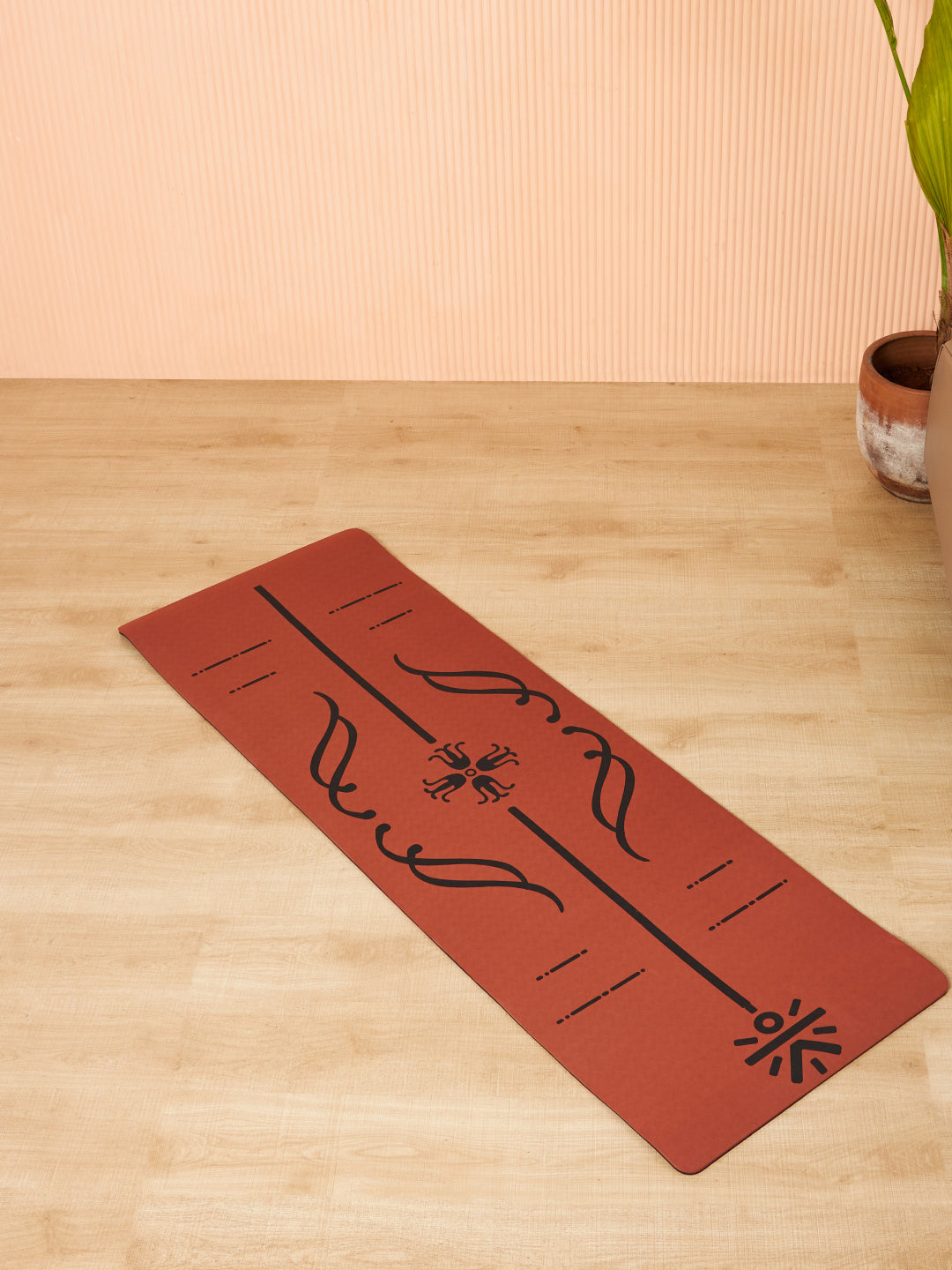 CULT Yoga Mat for Women & Men with Strap and Bag TPE Material 8mm Thickness Exercise Mat for Workout, Yoga, Fitness & Meditation Anti Tear, Anti Slip for Home & Gym Use