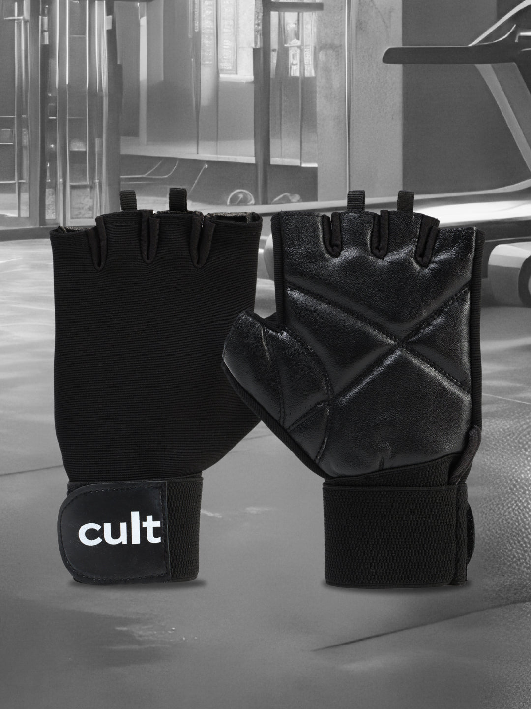 cult Gym Gloves for Men & Women With Wrist Support Accessories for Weightlifting, Training, Exercise, Cycling Gloves Fitness Gloves Black