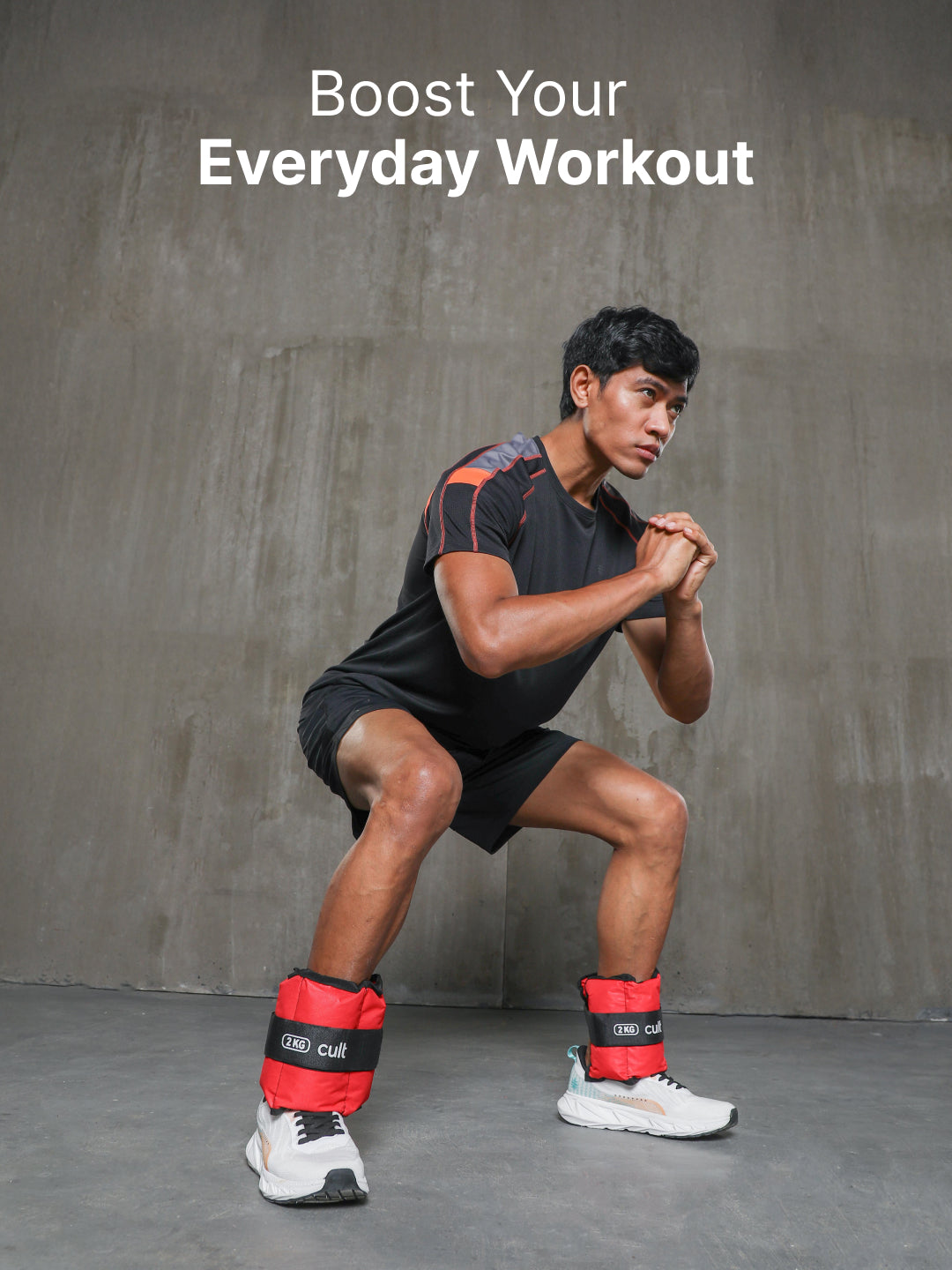 Ankle Weights 4 kg (2 kg Each Strap) Red Strength Training, Running, Yoga & Home Workouts