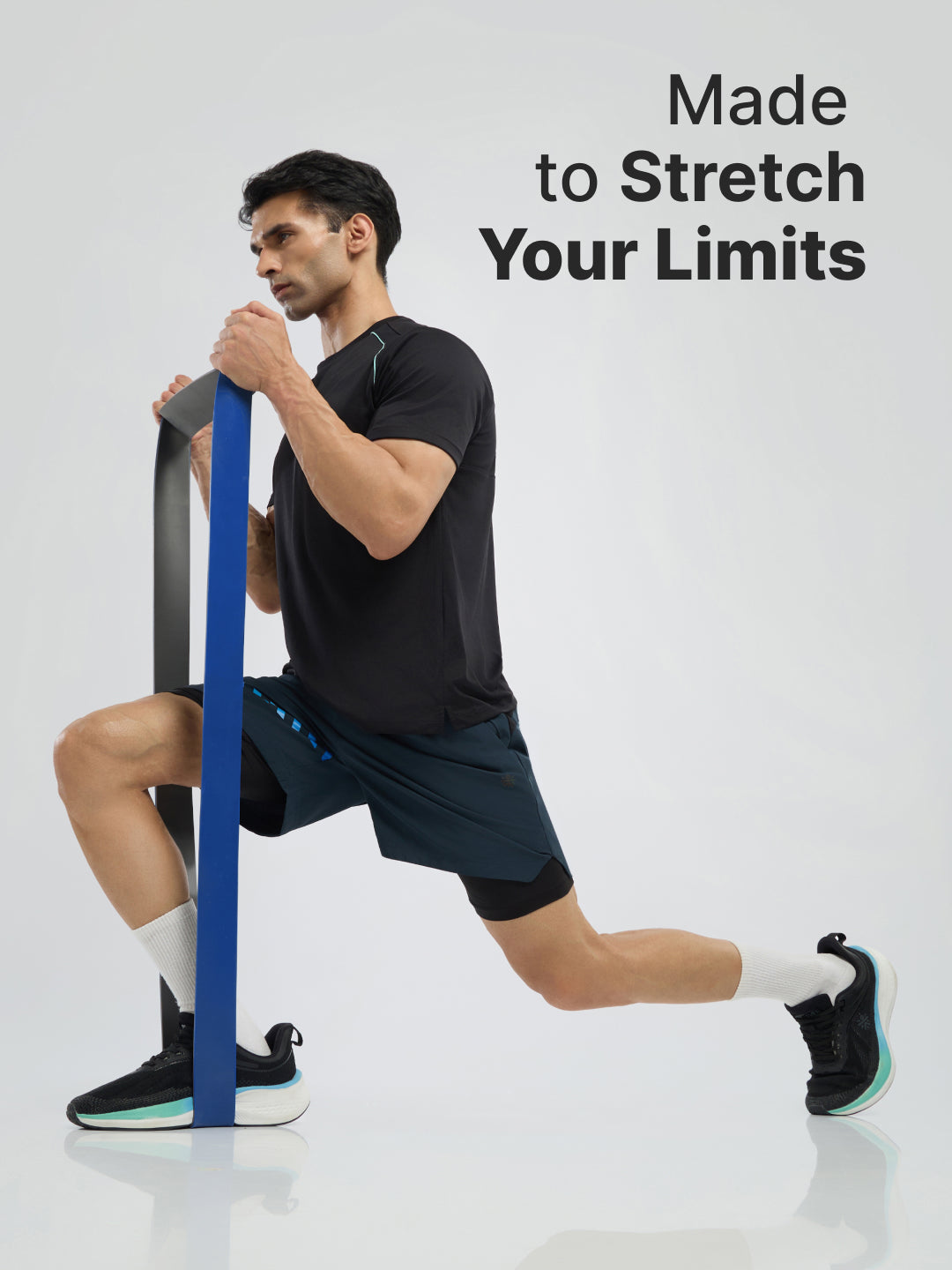 cult Resistance Band(30-80kgs Resistance) for Men & Women Blue Grey