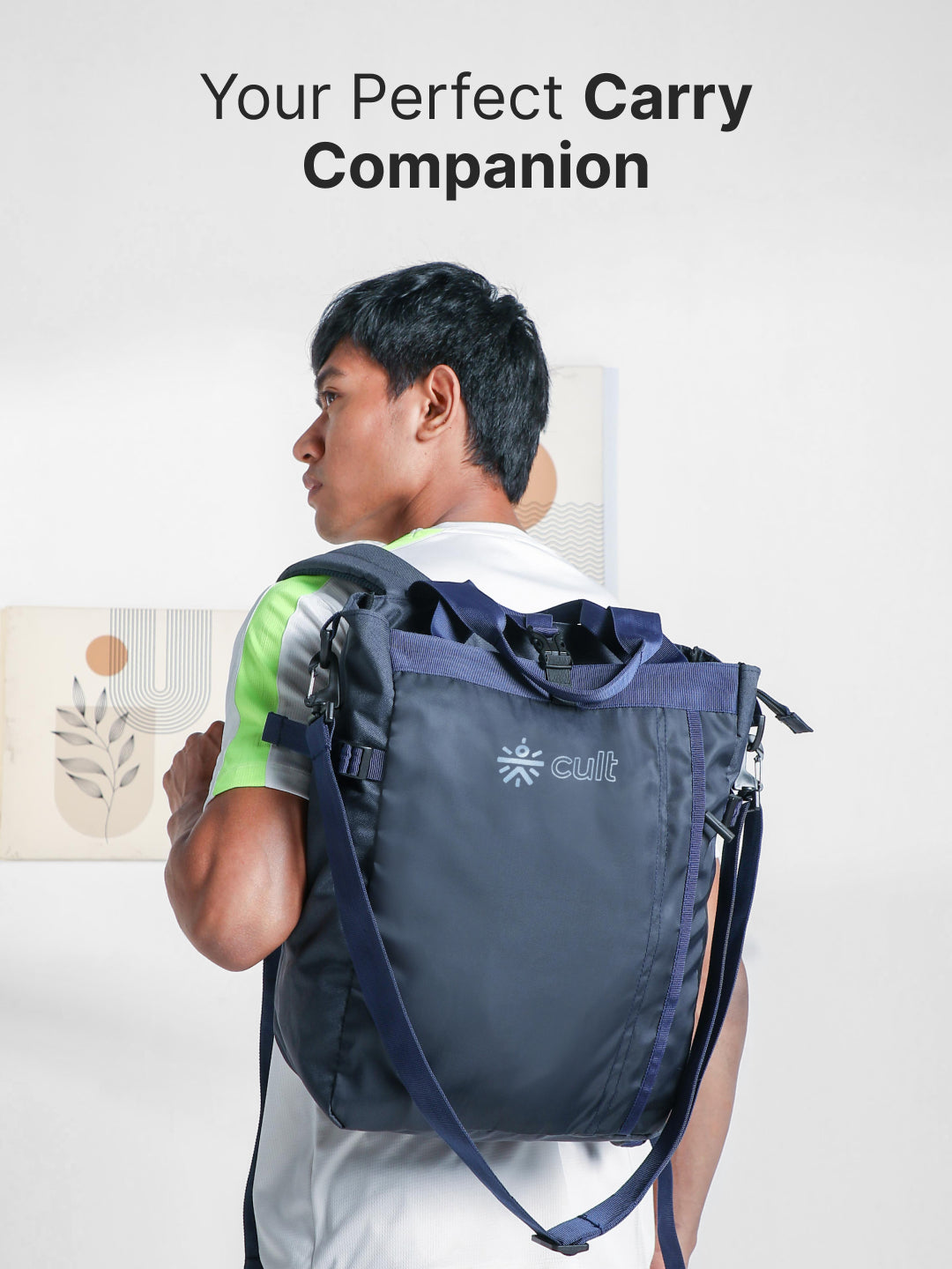 Work to Play Laptop Backpack 35L - Water-Repellent, Multi-Functional Bag with Trolley Sleeve With Shoe Bag - Blue