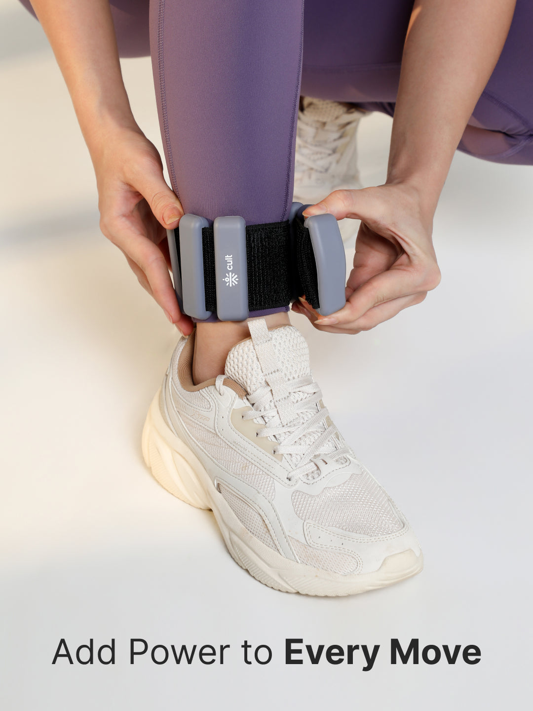 Adjustable Ankle and Wrist Weights (225 g x 2) pair with Removable 20 g Slots Grey Lightweight Fitness Weights for Walking, Yoga & Pilates