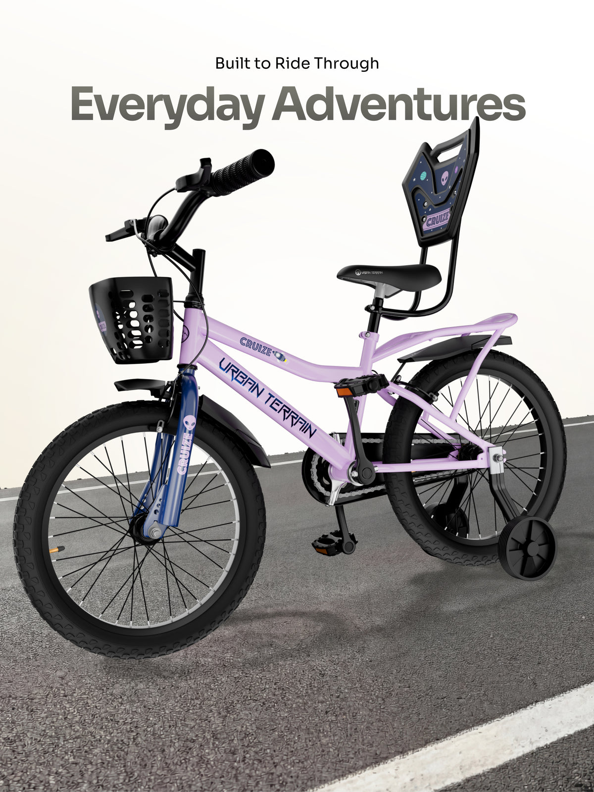 Urban Terrain Cruize 20T Single Speed Kids Cycle, Lavender