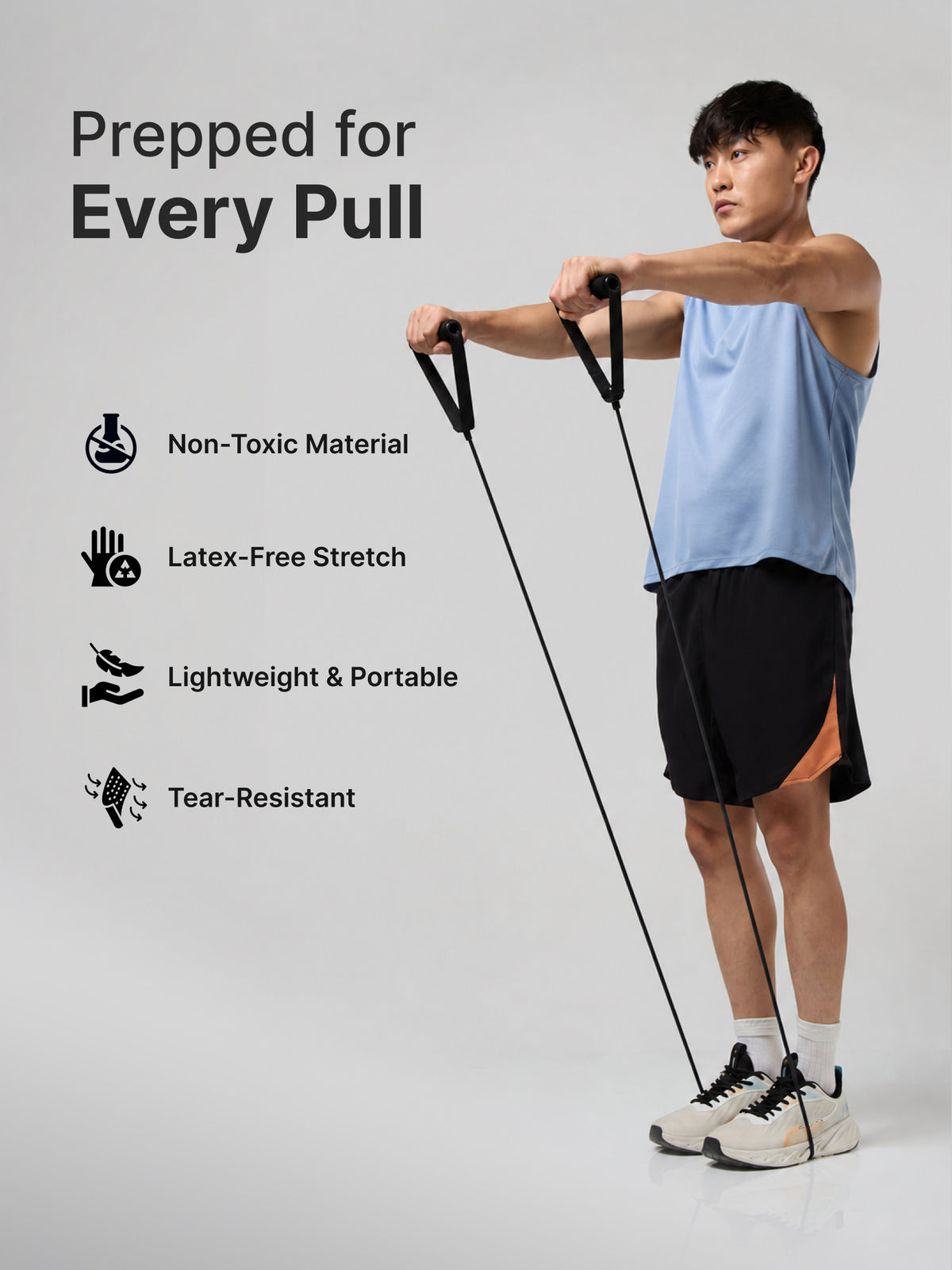Cult Toning Tube for Exercise & Stretching with Foam Handles, Door Anchor | Resistance Band Suitable for Home & Gym Workout for Men & Women | Extra Heavy Resistance 15-18 Kgs, Black