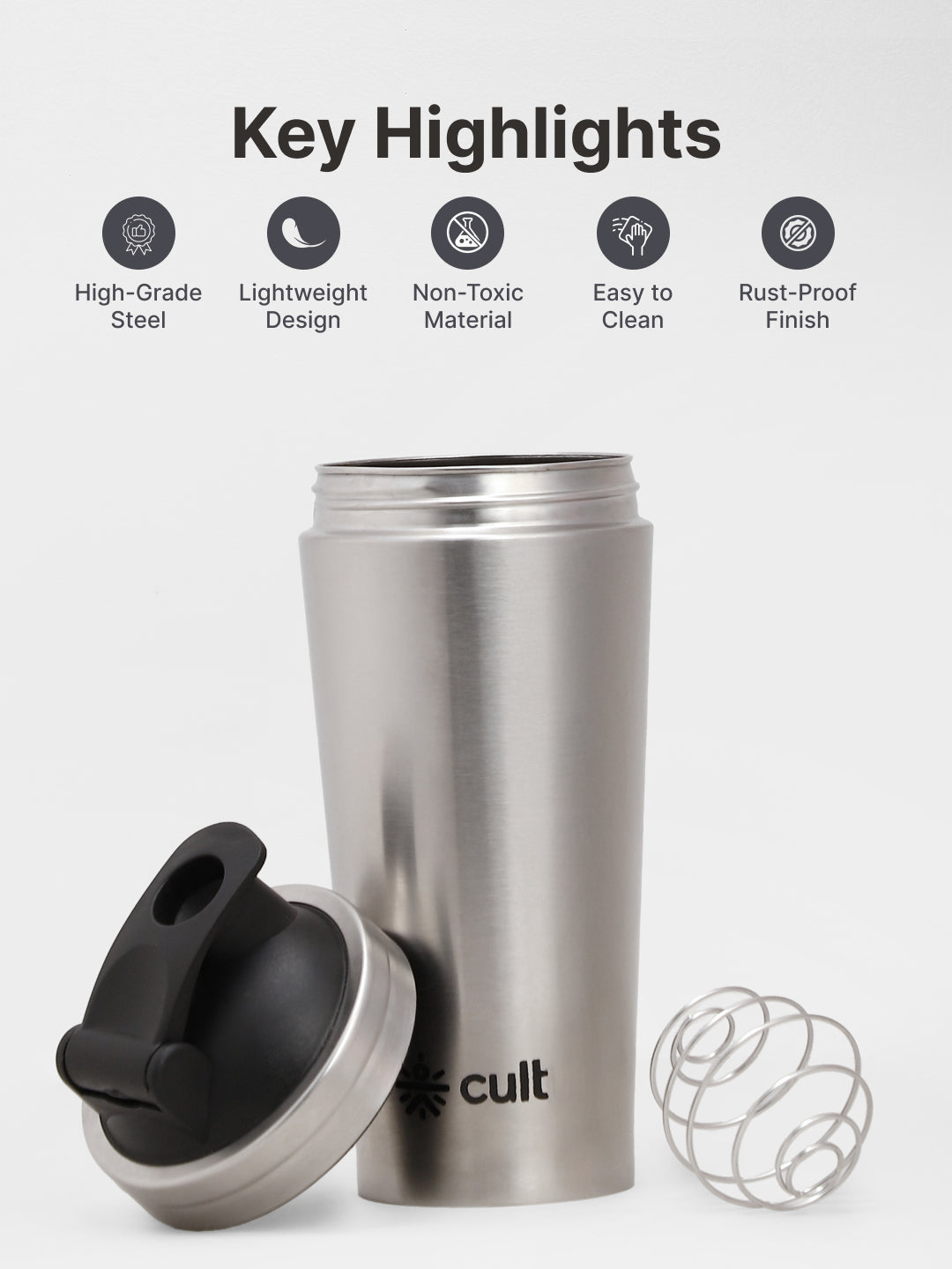cult Steel Shaker 700ml Silver