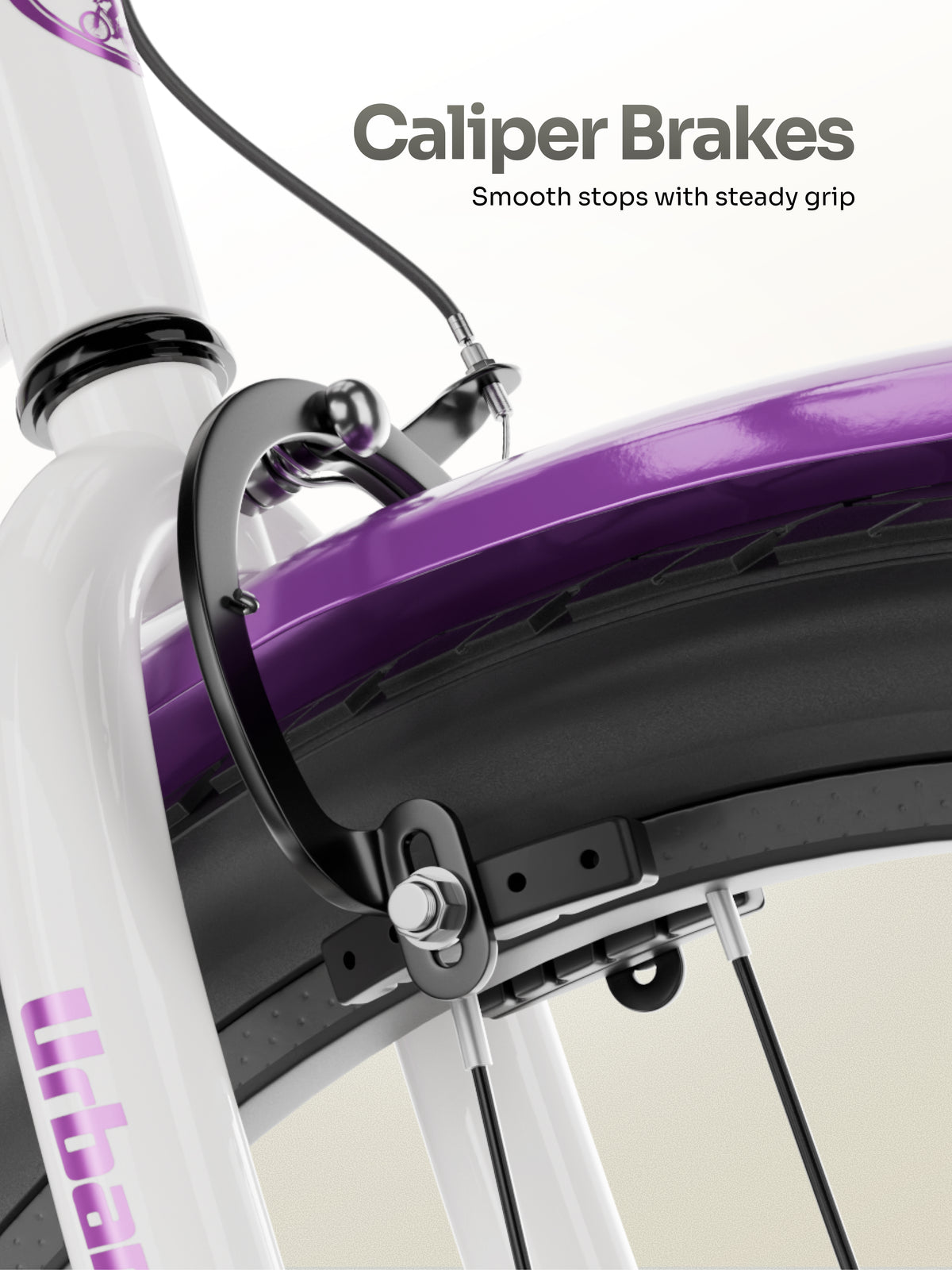 Autumn Women Cycle Steel 26 inch Tyre Single Speed With Single Wall Rim, Caliper Brakes and Rigid Fork, Voilet