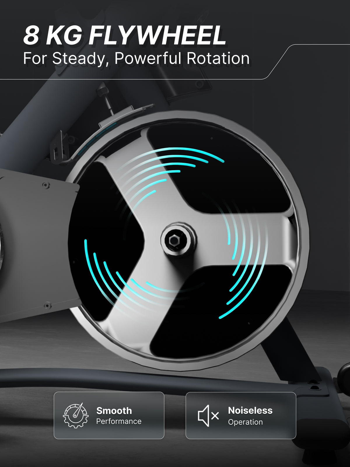 Fitkit by Cult FK7004 Premium Magnetic Spin Bike | 130kg Support | Stepless Resistance & 8kg Flywheel | LCD Display with Heart-Rate Tracking | Tablet Holder | Smooth & Silent Ride for Home Fitness (with 6 Months Extended Warranty)