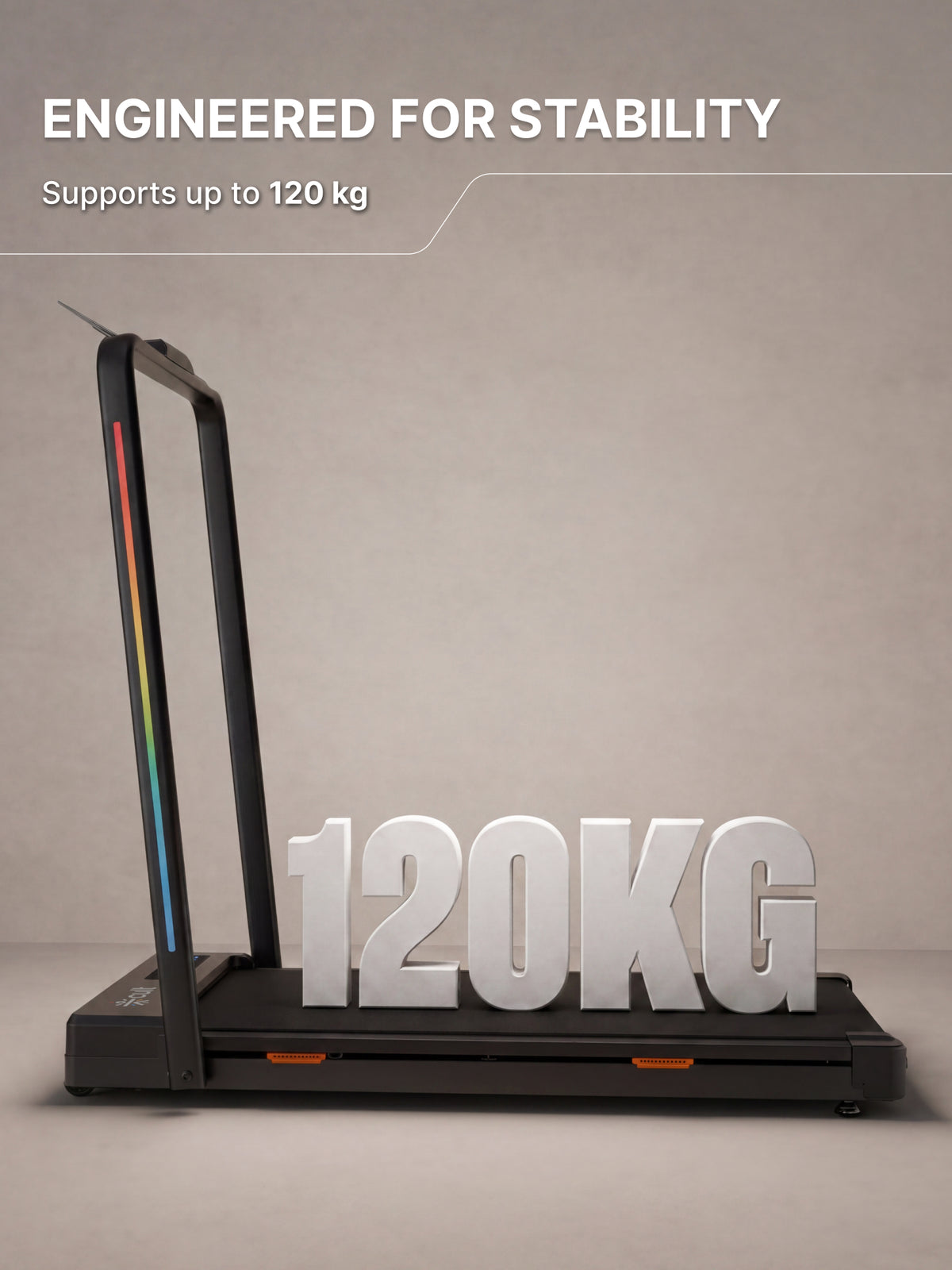 Cult Smart Walking Pad with Auto Speed Adjustment | 4 HP Peak BLDC Motor | 2-Level Incline | LED Display | 120 kg Capacity | Compact & Foldable | Walking Pad for Home