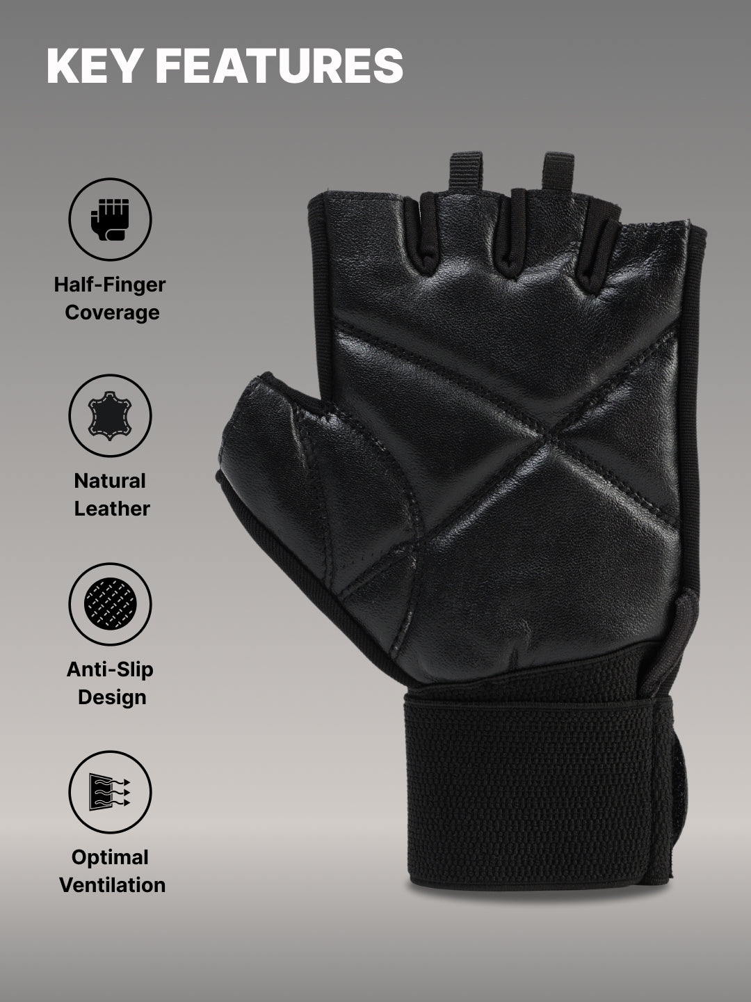 cult Gym Gloves for Men & Women With Wrist Support Accessories for Weightlifting, Training, Exercise, Cycling Gloves Fitness Gloves Black