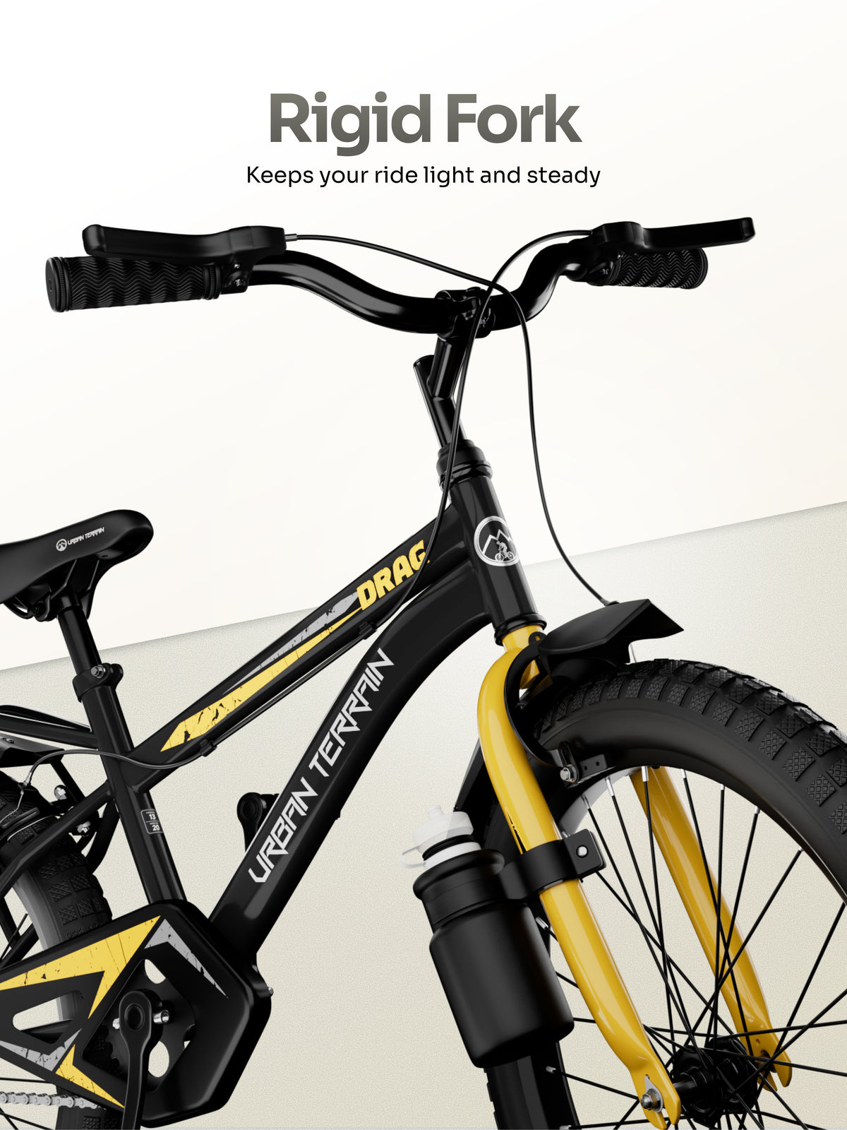 Urban Terrain Drag 20T Single Speed Kids Cycle, Black