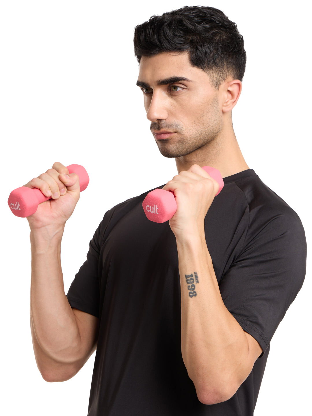 Cult 1KGx2 Neoprene Dumbbells For Home & Gym Exercises (Pink)