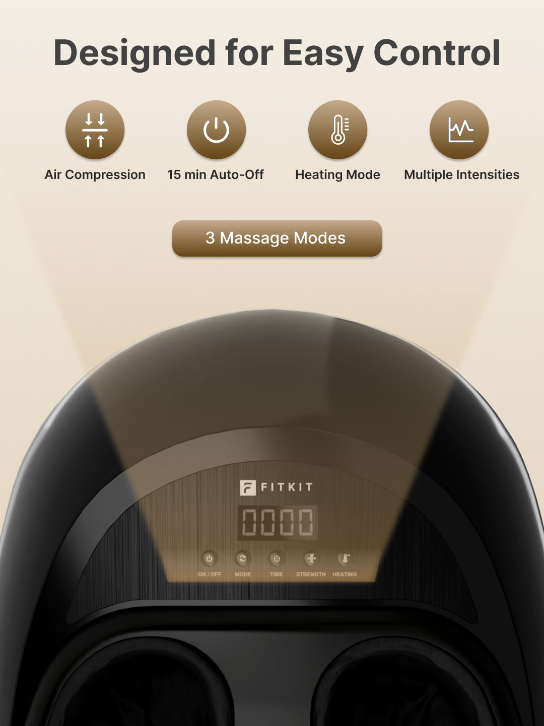 Cult Fitkit Pulse Foot massager with Air compression, Vibration & Shiatsu therapy, Pain Relief, Boost Blood Circulation - Suitable for Foot Size UK 10 and Below