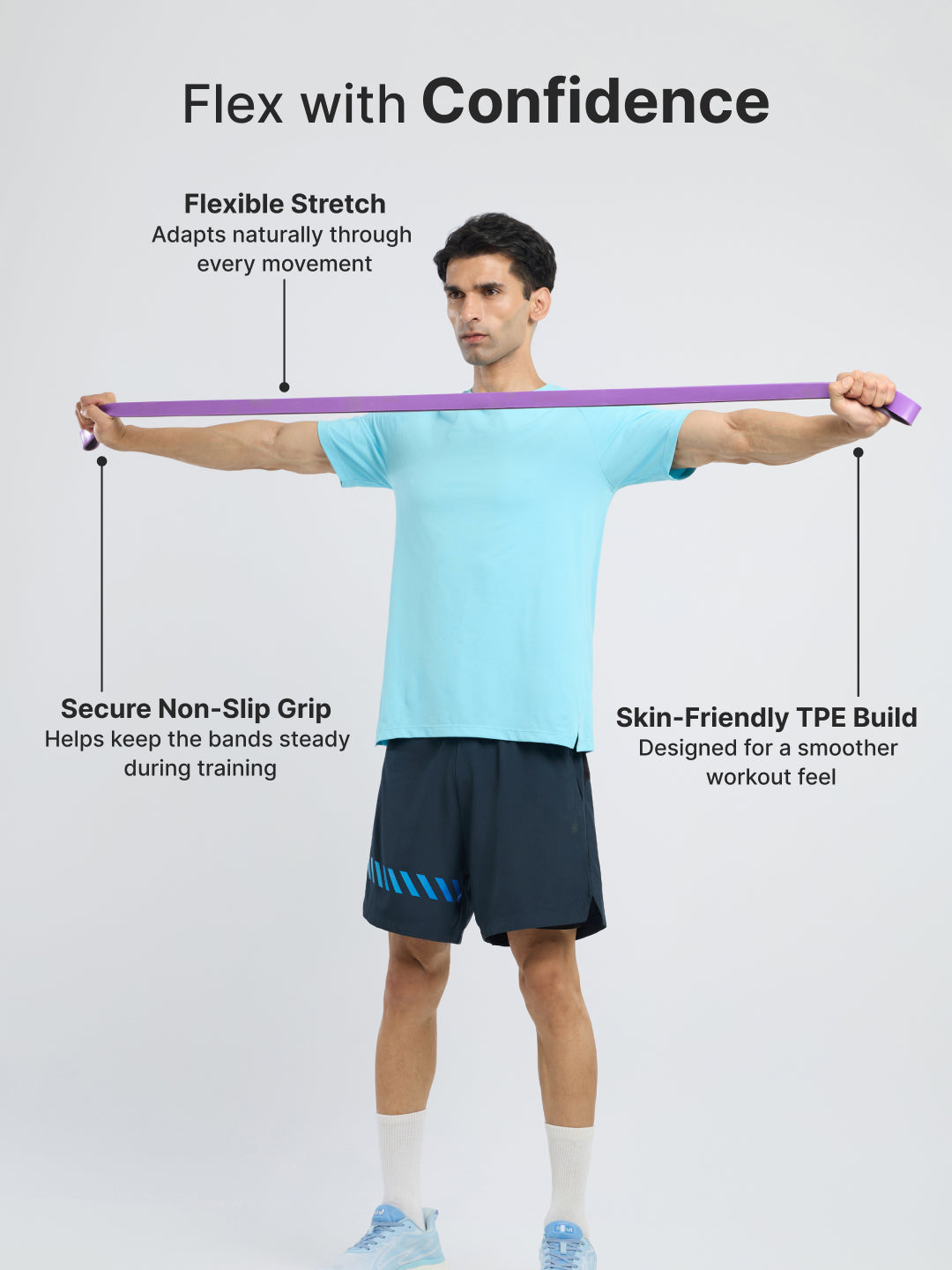 Cult Resistance Band (7- 45kgs Resistance) for Men and Women