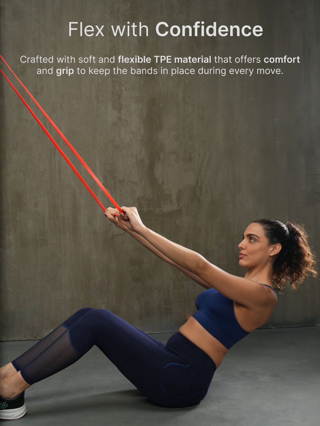 cult Resistance Band for Stretching, Pull Ups, Home Exercise and Gym Workout Stretch for Men & Women Red (7-15kgs Resistance)