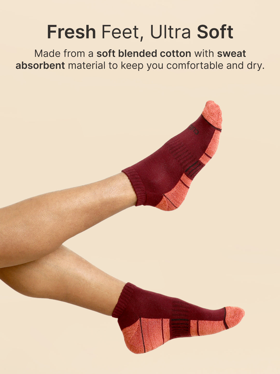 Sports Ankle Length Pack of 3 Maroon,Olive & Blue Men's Cotton Socks