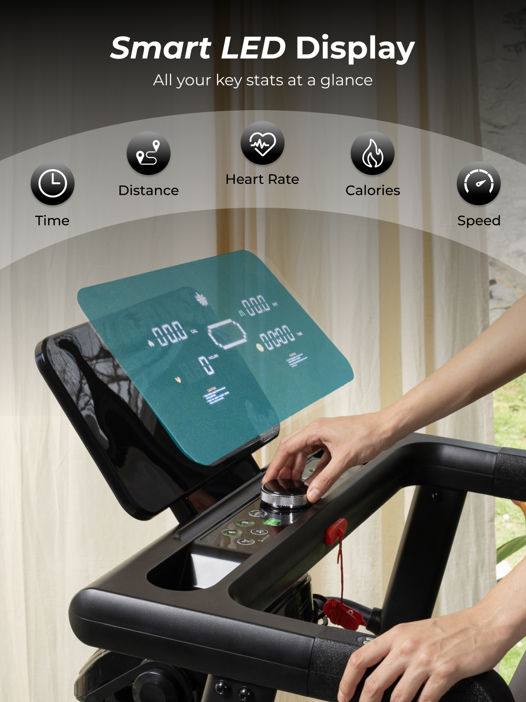 Cult SmartStrideCorePlus BLDC Motor (4HP Peak) Treadmill with Massager | Max Weight: 120kg | 15 Level Auto Incline (with 6 months extended warranty)