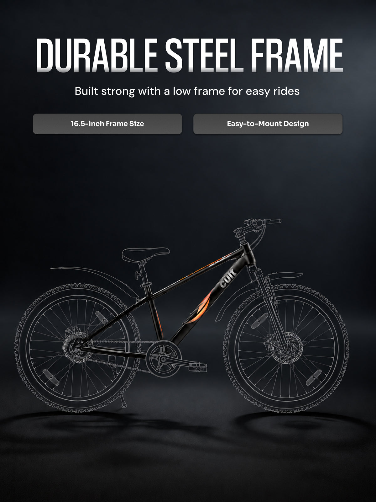 Cult Phoenix 26T Mountain Bike | Single Speed Cycle | Black