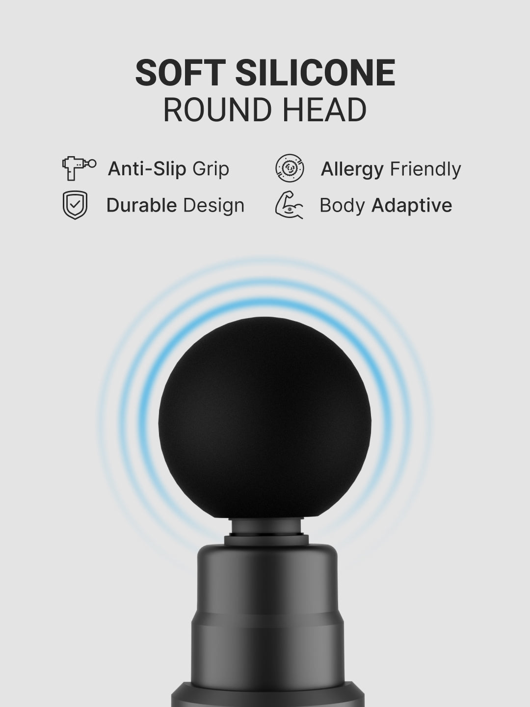 Cult Impact, Full Body Professional Gun Massager, Upto 3 Hour Battery, QuietMotion Tech, Deep Tissue Percussions, 4 Interchangeable heads, 6 Speed levels, Silicone head.