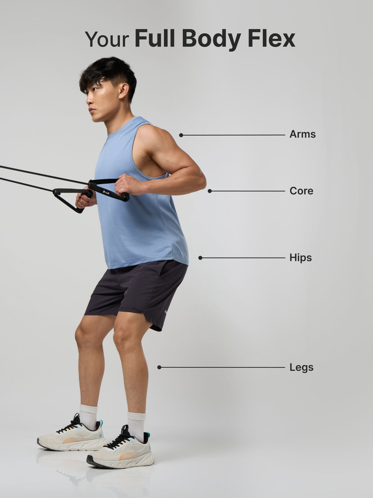 Cult Toning Tube for Exercise & Stretching with Foam Handles, Door Anchor | Resistance Band Suitable for Home & Gym Workout for Men & Women | Extra Heavy Resistance 15-18 Kgs, Black