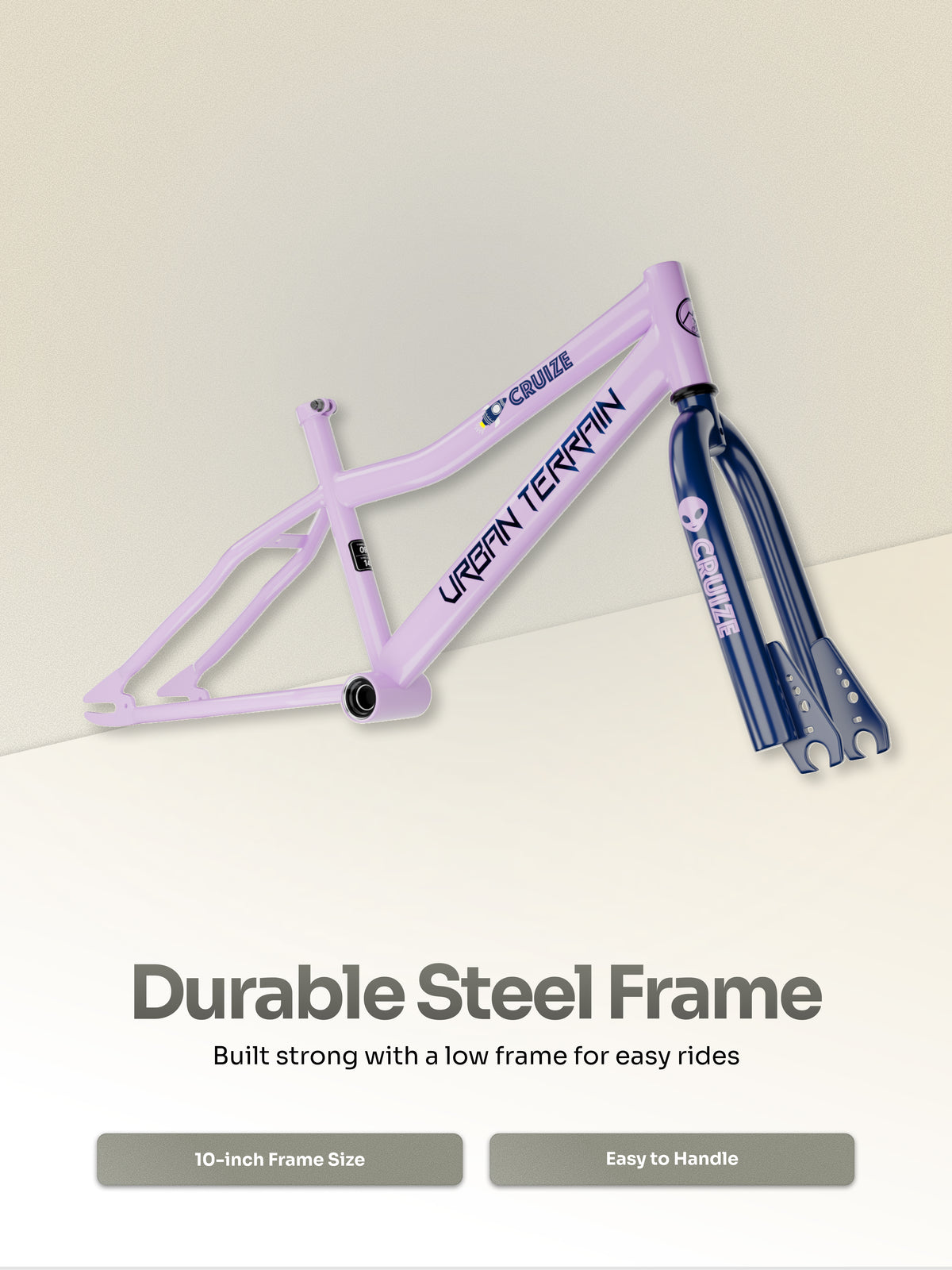 Urban Terrain Cruize 16T Single Speed Kids Cycle, Lavender