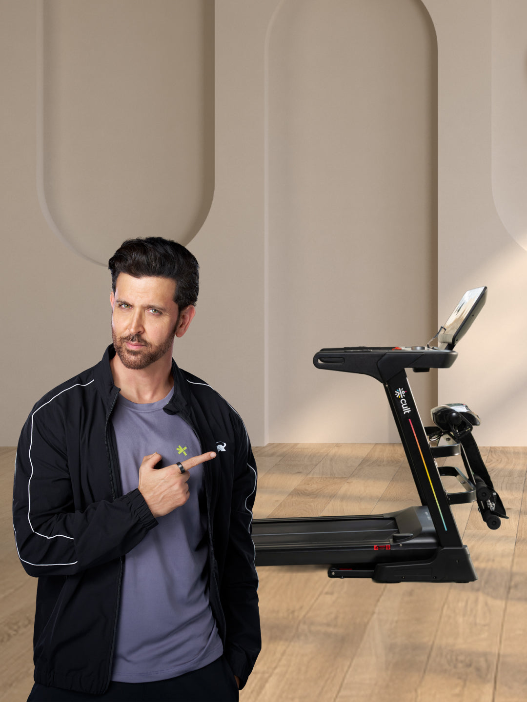 Cult SmartStridePro BLDC Motor (7HP Peak) Treadmill with Massager | Max Weight: 140kg | 18 Level Auto Incline (with 6 Months extended warranty)