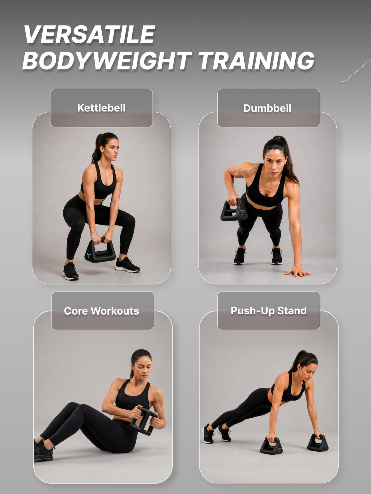 Cult 6 Kg Y-Bell 4-in-1 Dumbbell, Kettlebell, Push-Up Bar & Med Ball | Non-Slip, Rust-Resistant Neoprene Coating | Compact for Home Workout (Pack of 2)