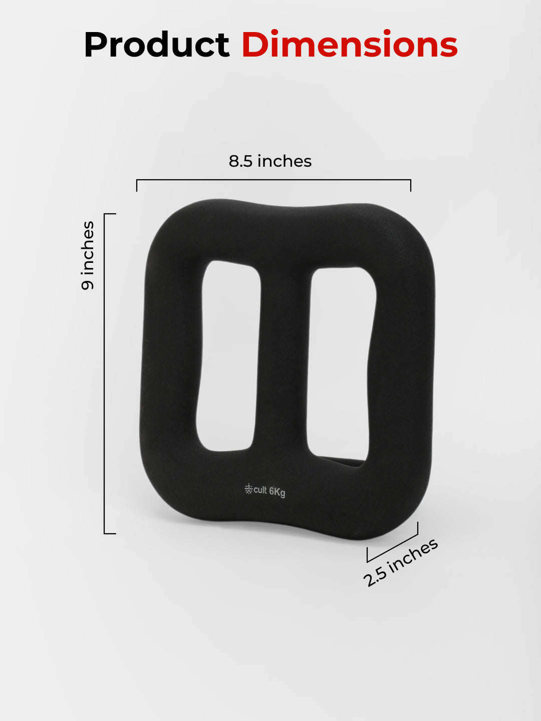 Cult MultiFlex 6KG 3-in-1 Neoprene Coated Weight | Use as Kettlebell, Dumbbell & Weight Plate | Ideal for Full Body Workouts