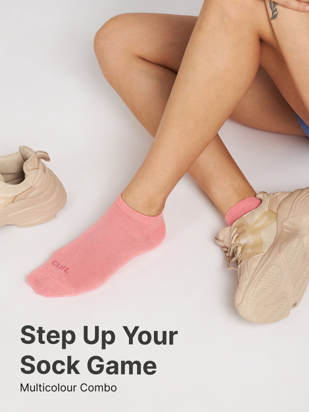Casual Low Ankle Pack of 3 Pink,White & Wine Women's Cotton Socks