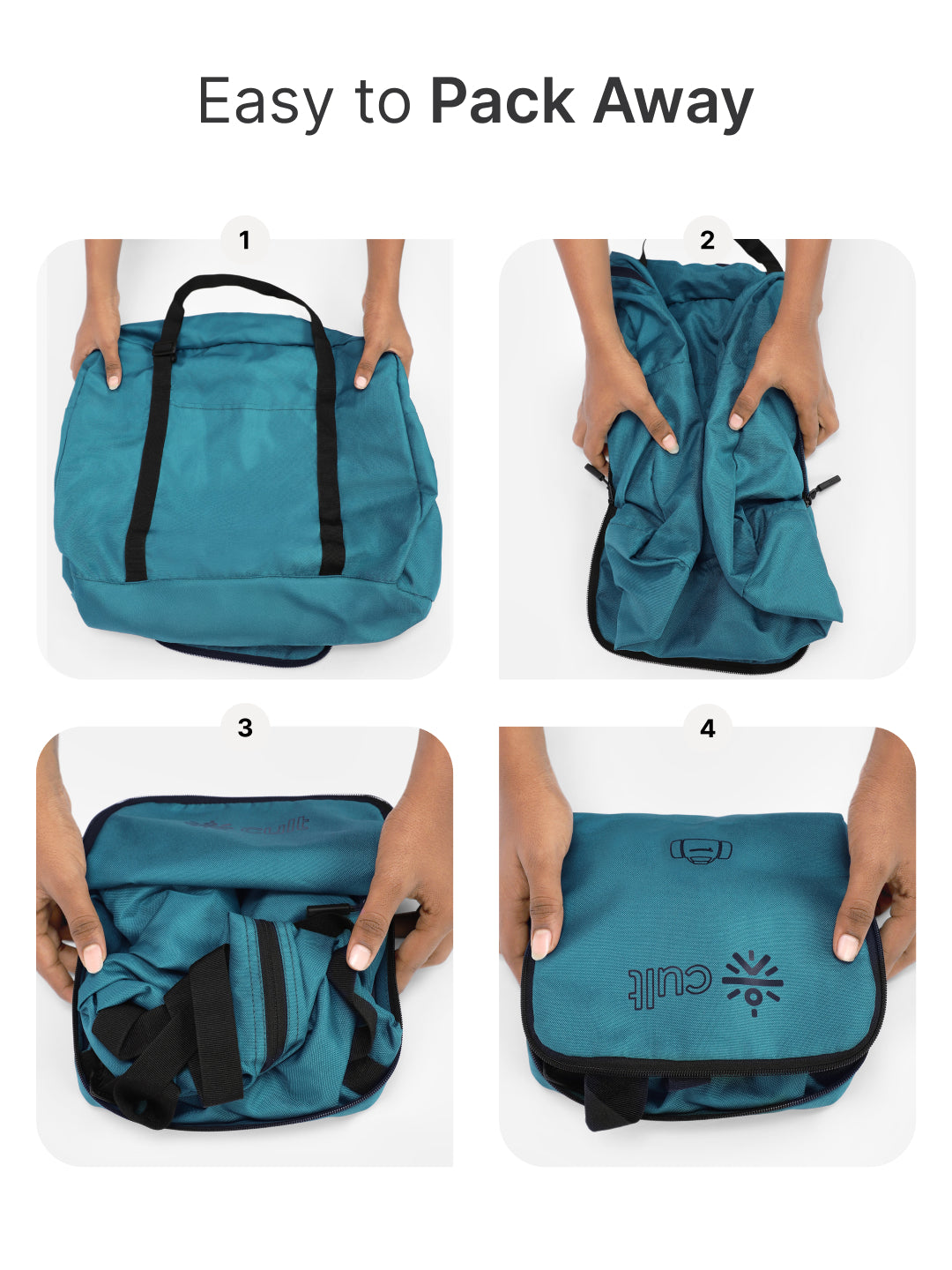 cult Foldable Duffle Bag 30L Teal