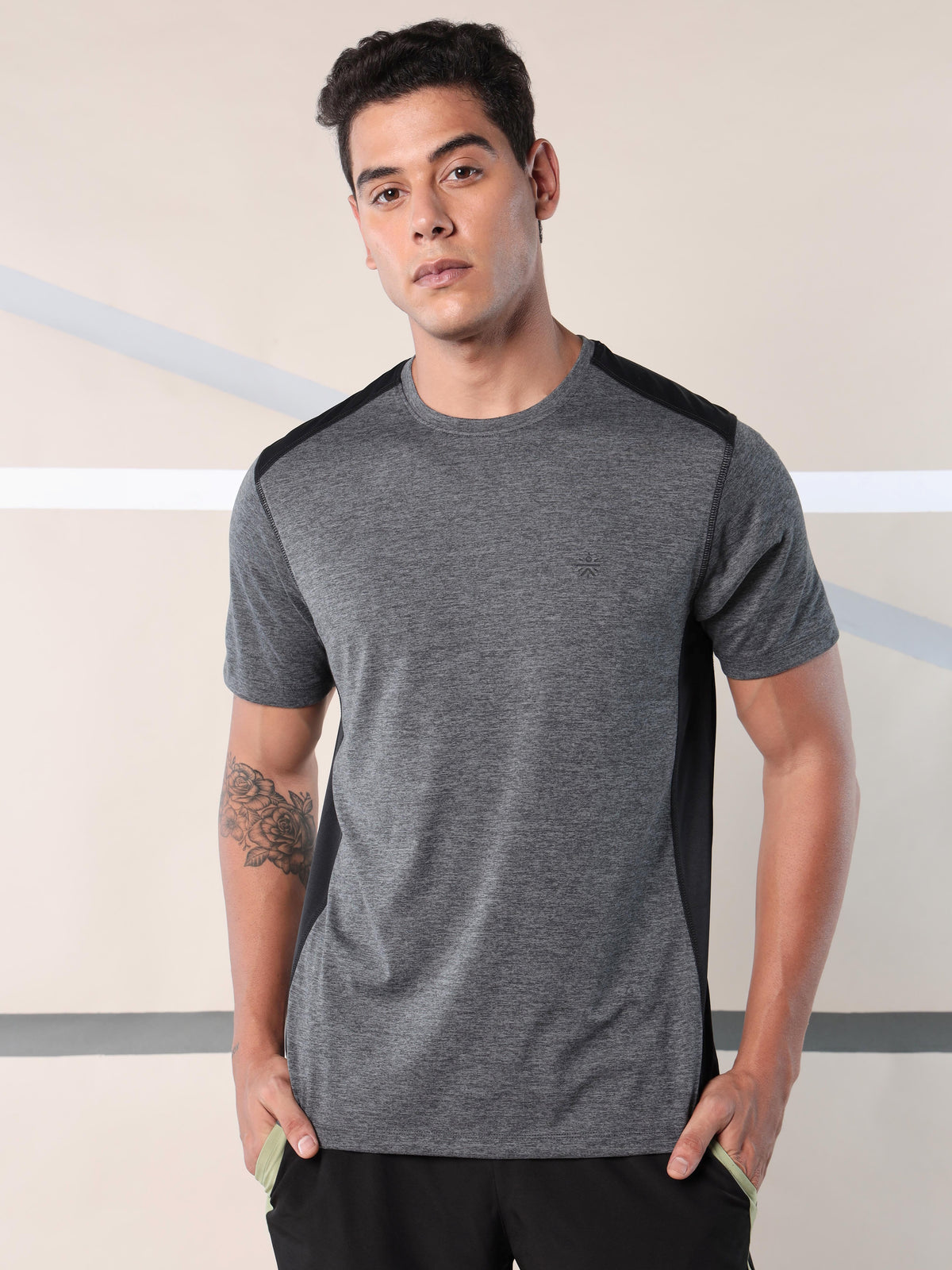 Men's Train In Grey Comfortech-Shirt