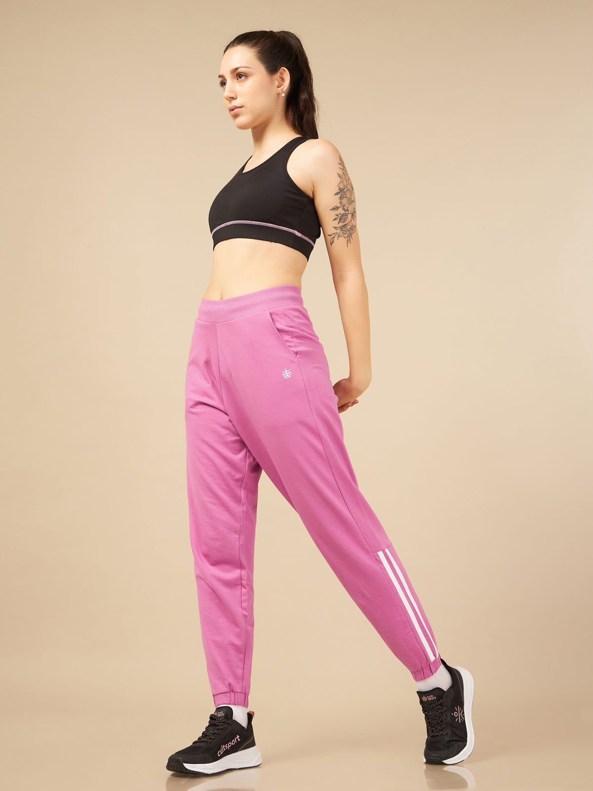 Pink Power Flex Joggers for Women