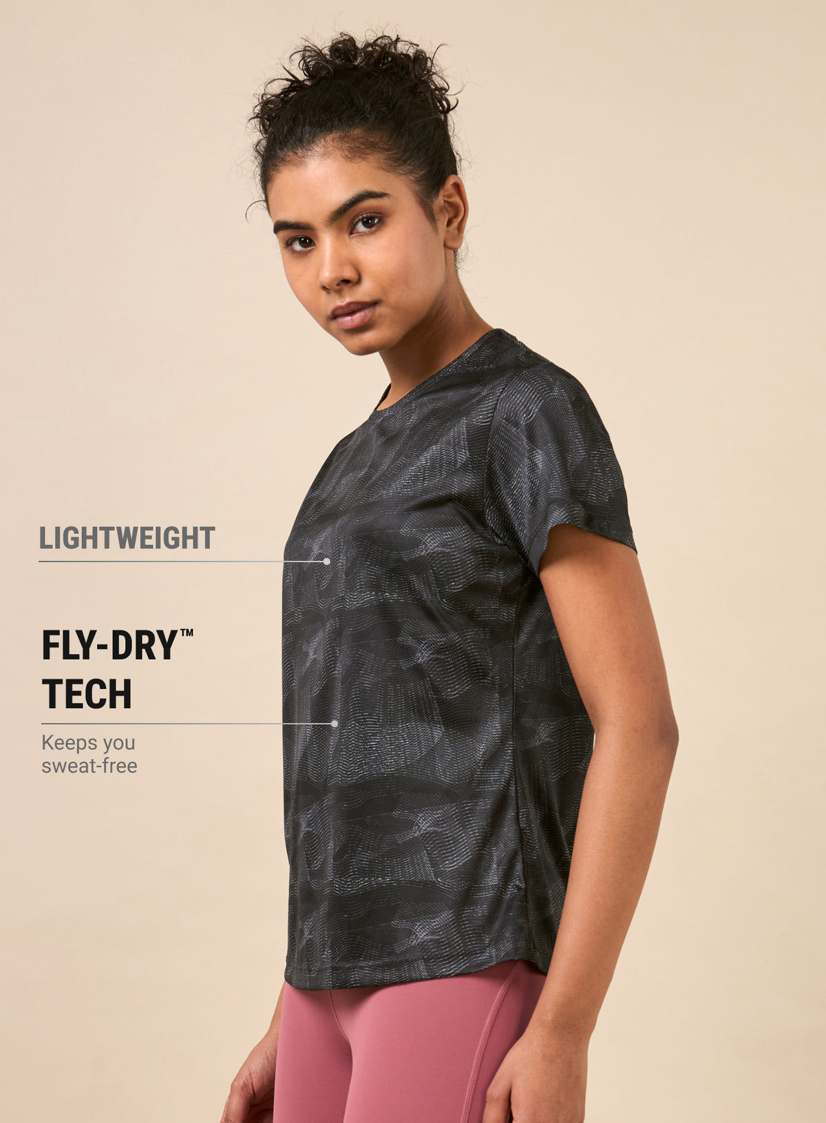 Women's Black High Energy Line Training T-shirt