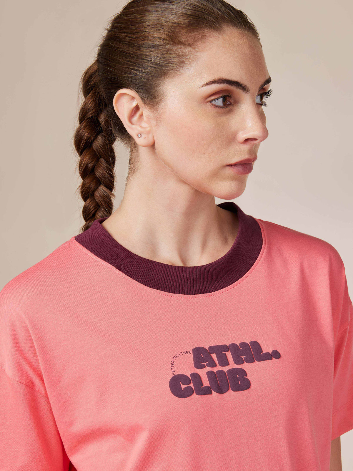 Women's Ath. Club Pink Printed T-shirt