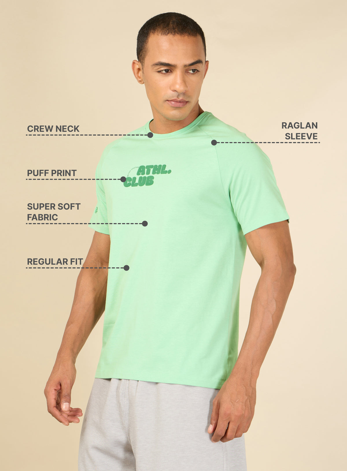 Men Ath. Club Green T-shirt
