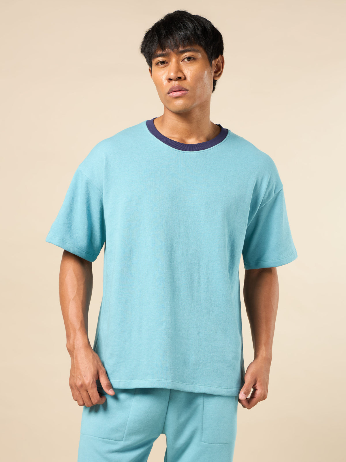 Men's Blue Cult Brand Carrier Oversized T-shirt