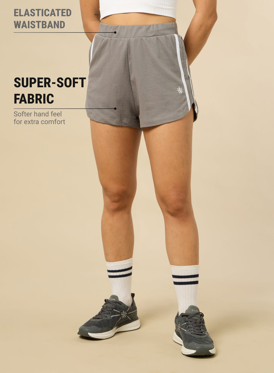 Women's Grey Training Essentials Shorts