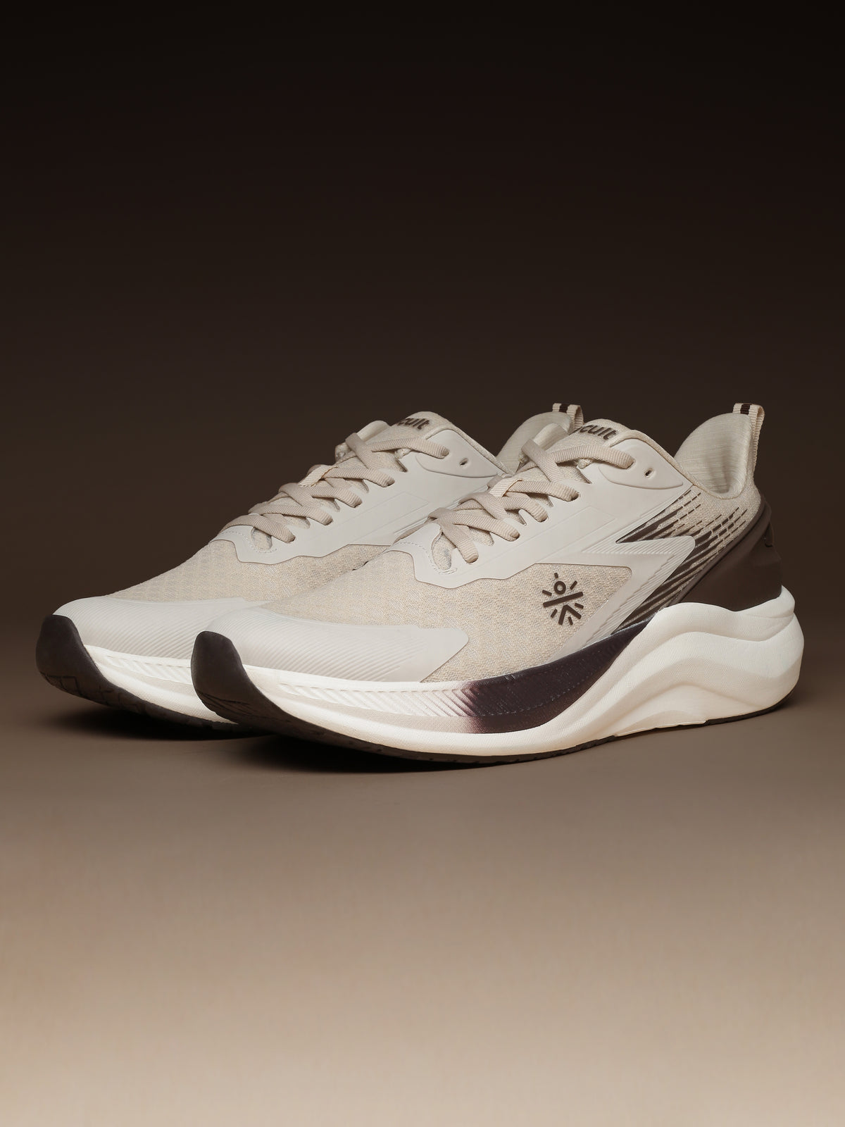 cult Men's Revix Running Shoes - Cream/Brown