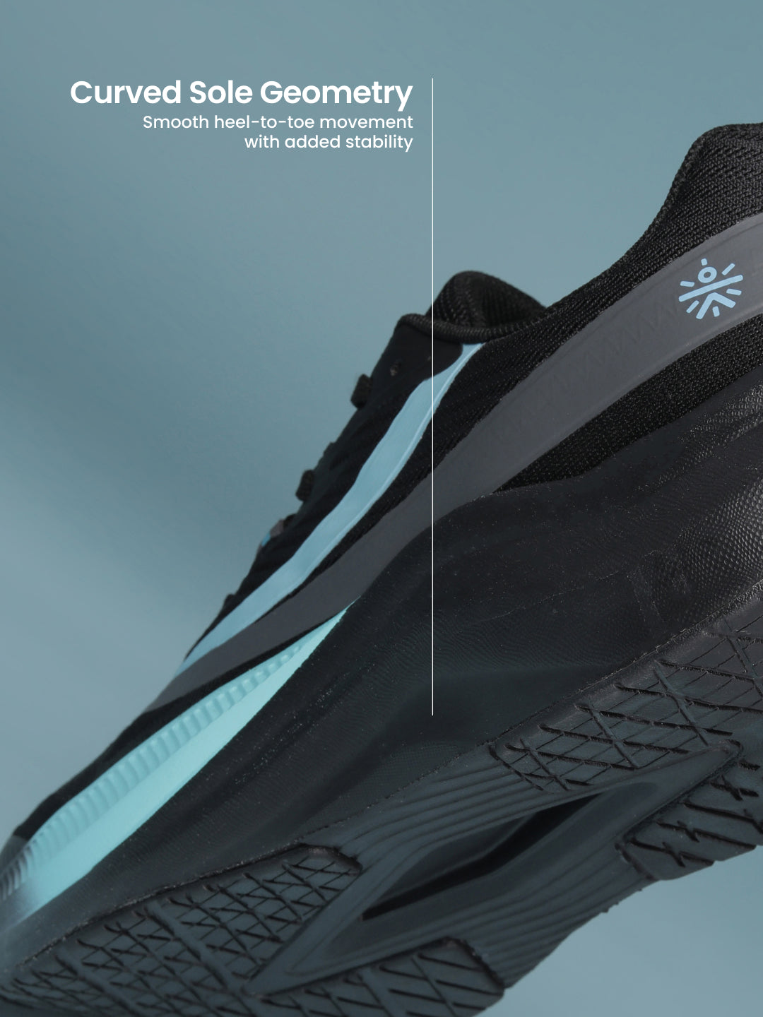 cult Men's Envo Running Shoes - Black/Aqua