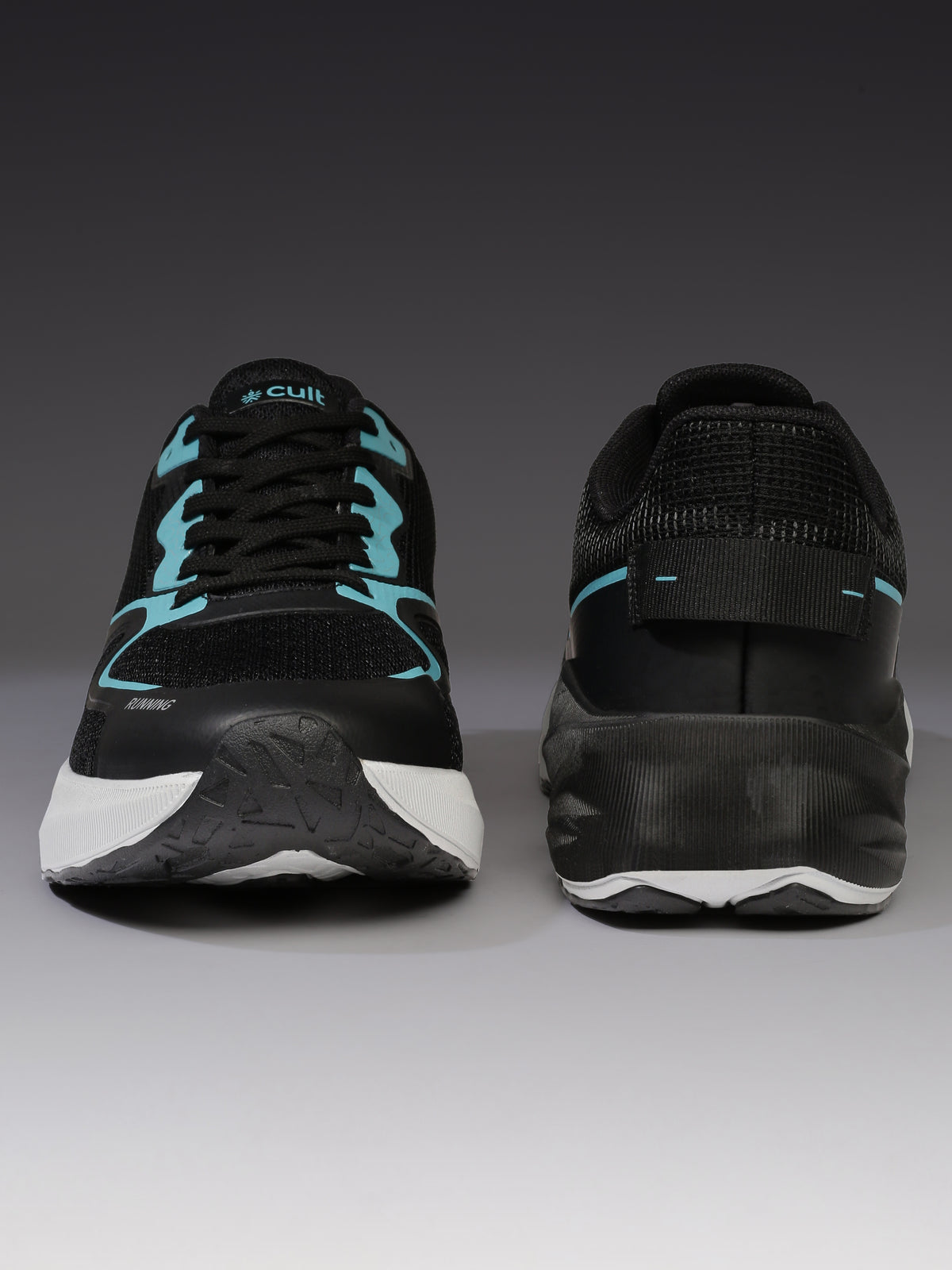 cult Men's Nitro Running Shoes - Black/Sea Green