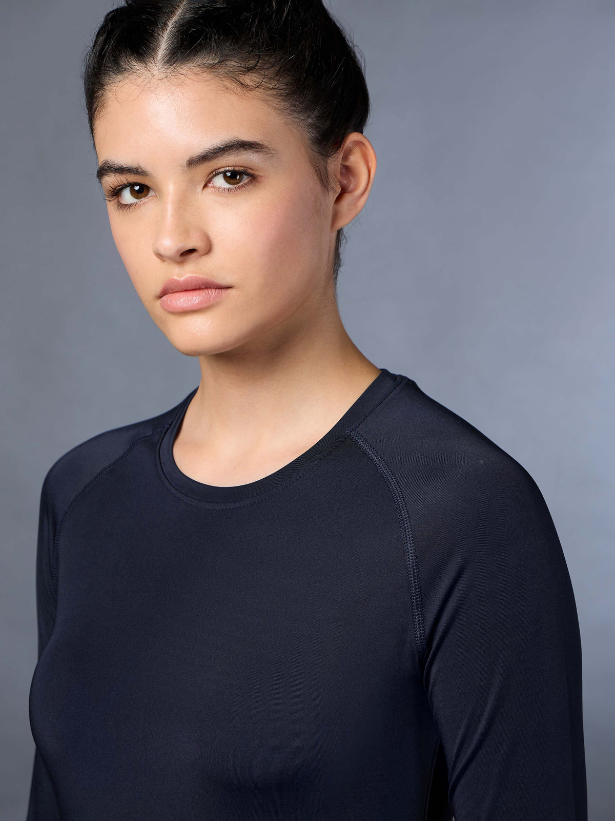 Women's Base Layer Navy Compression Running Top