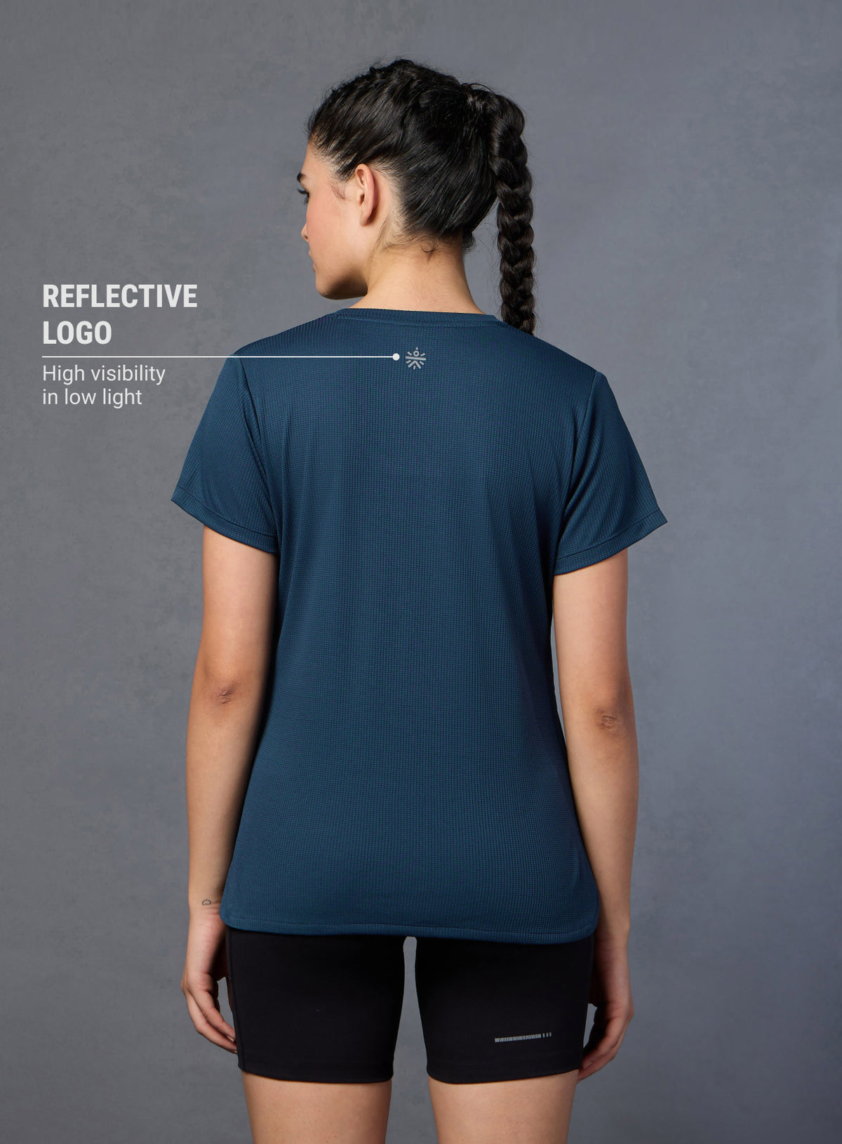 Women's Navy Running Longline T-shirt