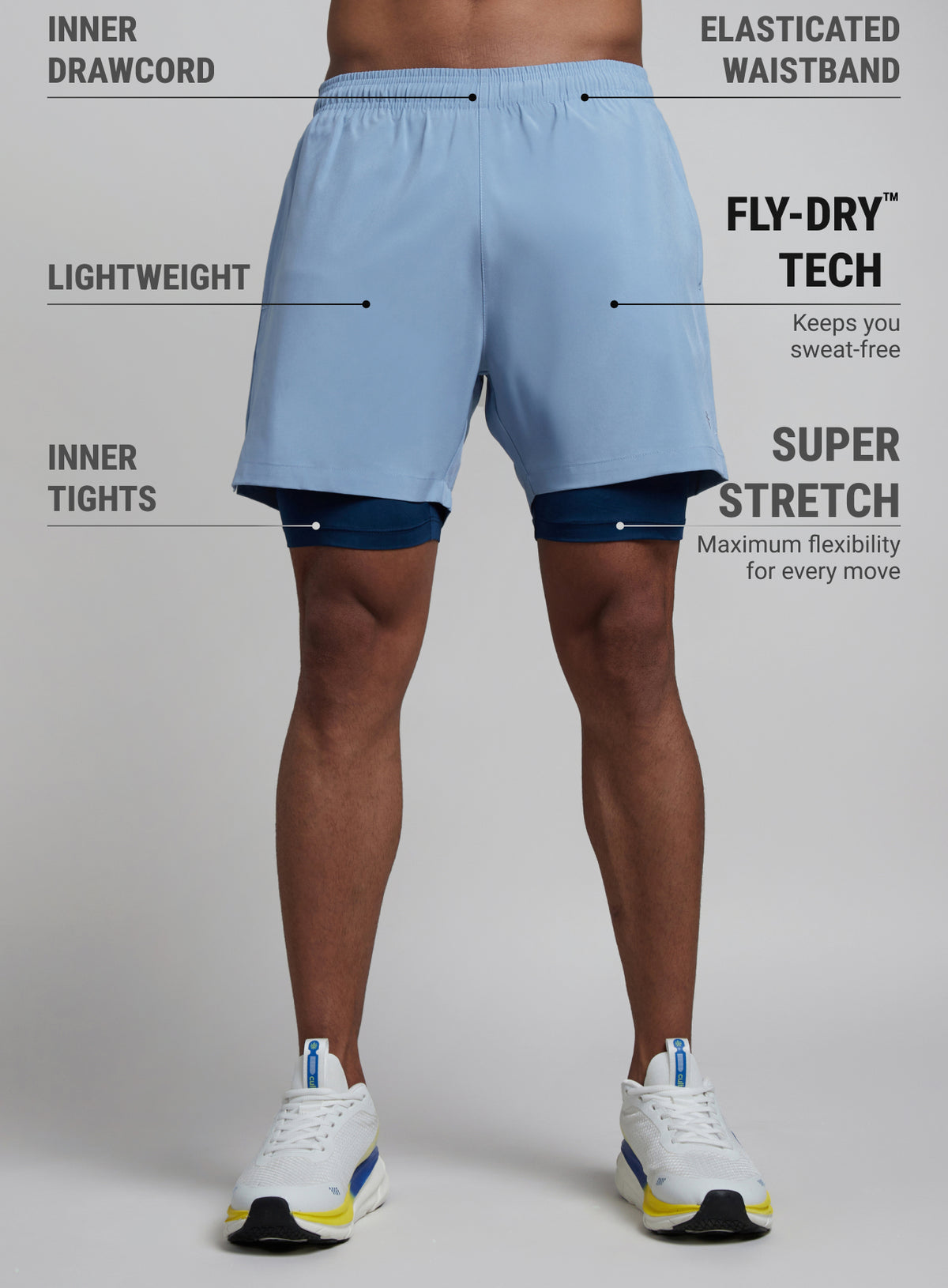 Men's Blue Run Elevate Shorts