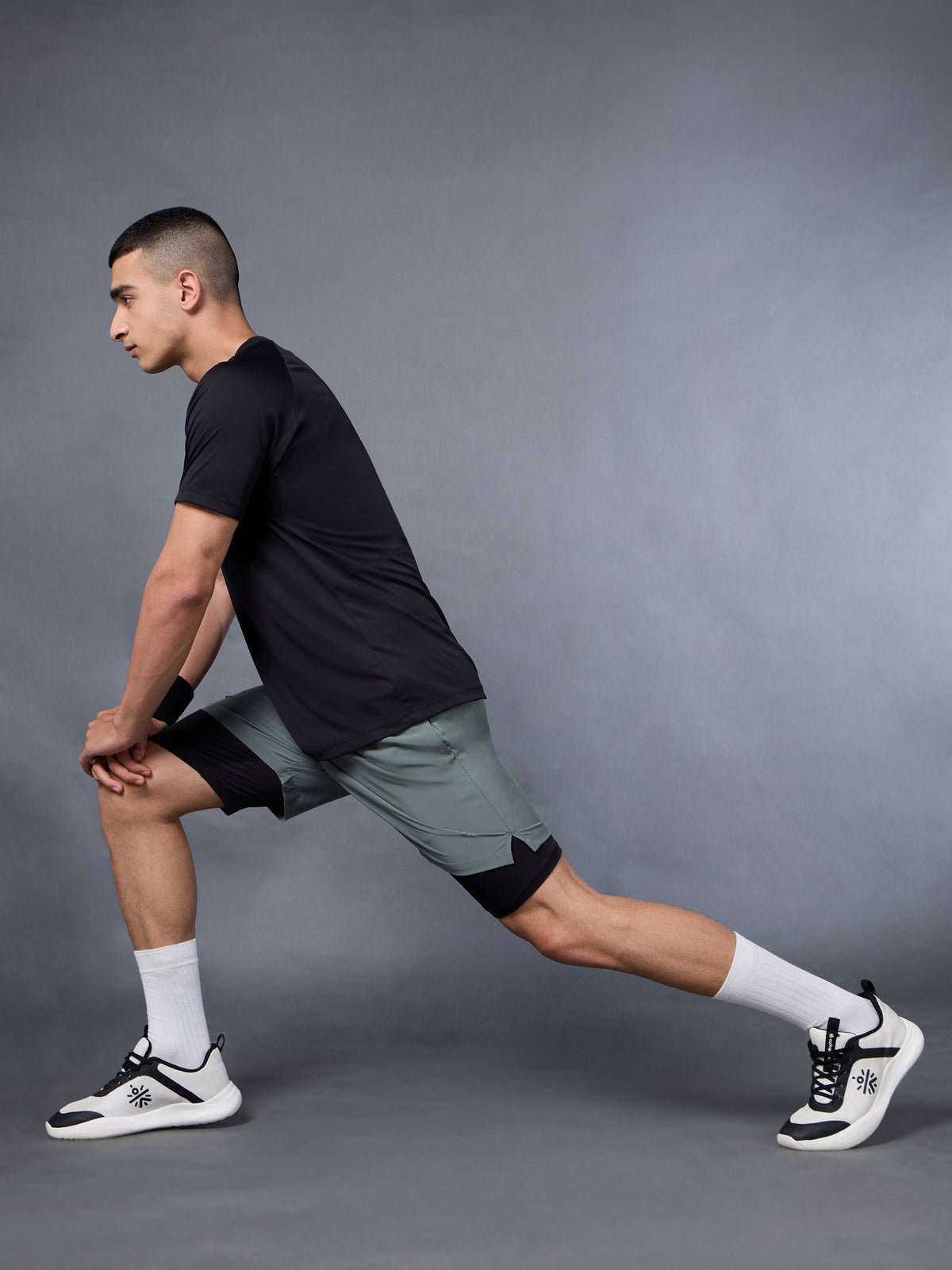 Men's Run Elevate Green Integrated Shorts